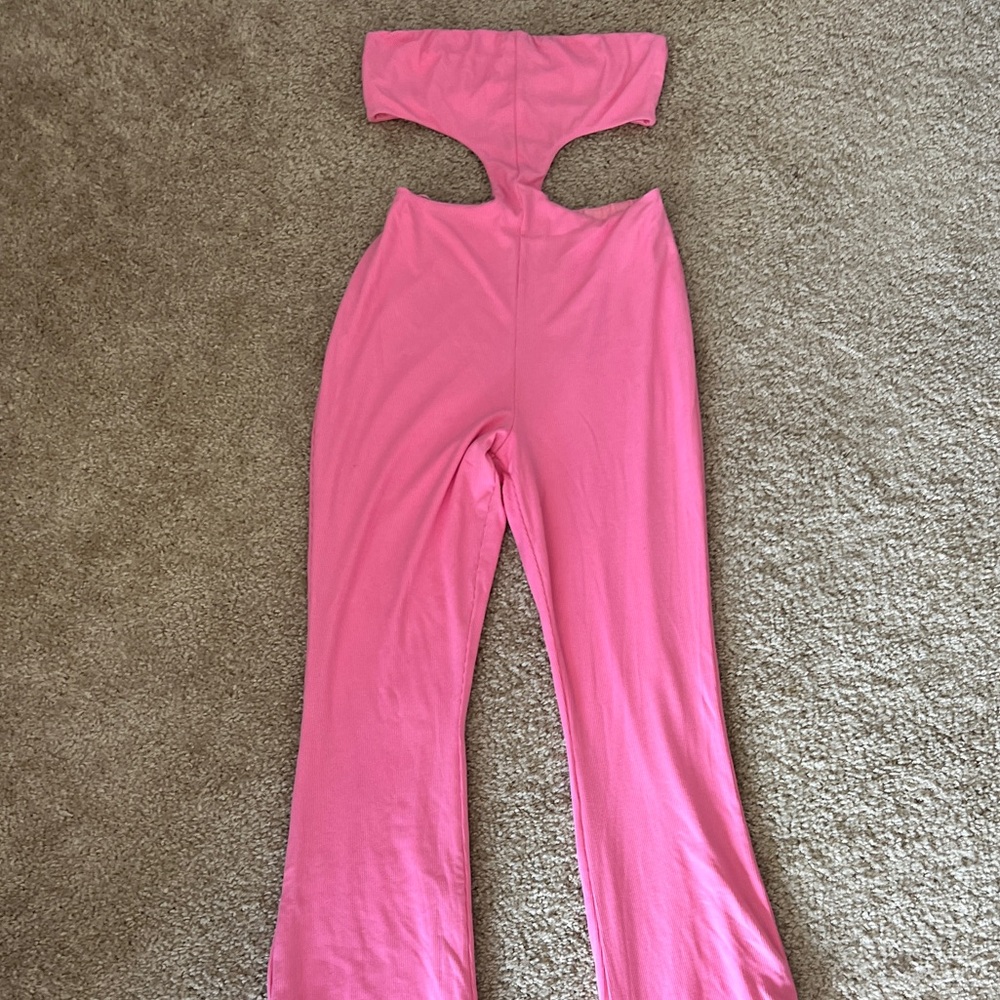 Pink Cutout Jumpsuit